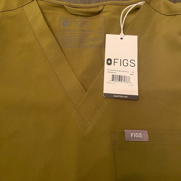 Figs Slim Catarina Martini Olive Size SMALL - Picture 2 of 3